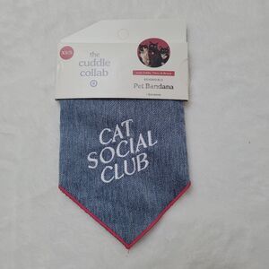The Cuddle Collab Reversible Bandana Cat Social Club Size XS-S Cat New